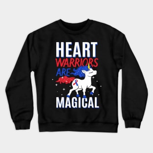 Heart Warrior Magical Unicorn Red And Blue Great Vessels CHD Crewneck Sweatshirt